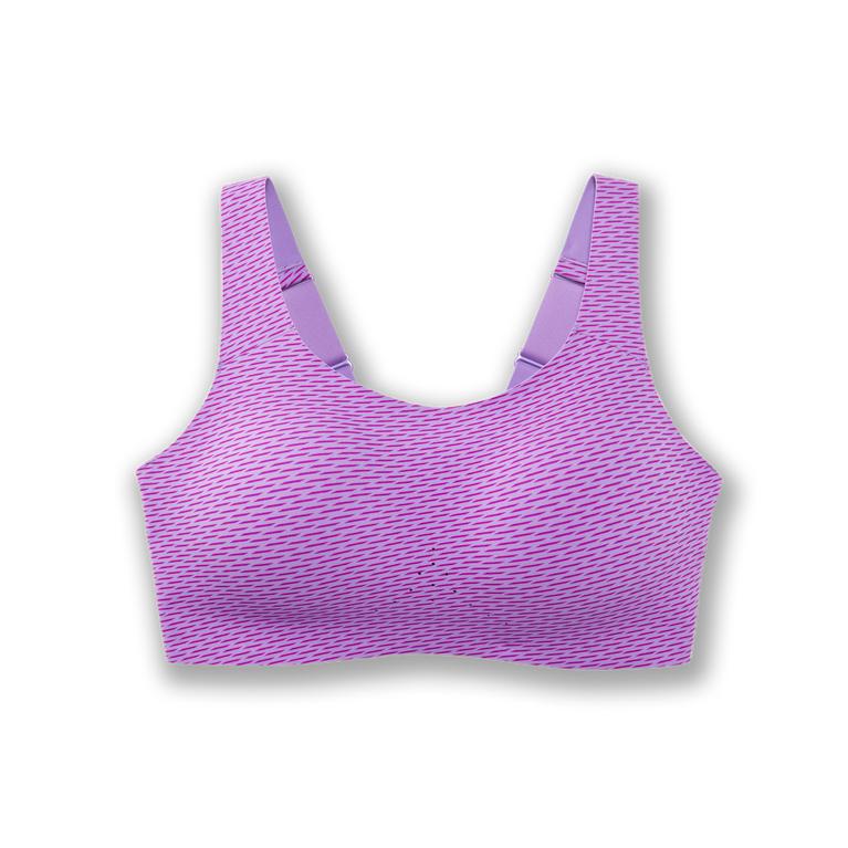 Brooks Women's Dare Scoopback Running Bra - Heliotrope Texture Print/MediumPurple (KFDE26809)